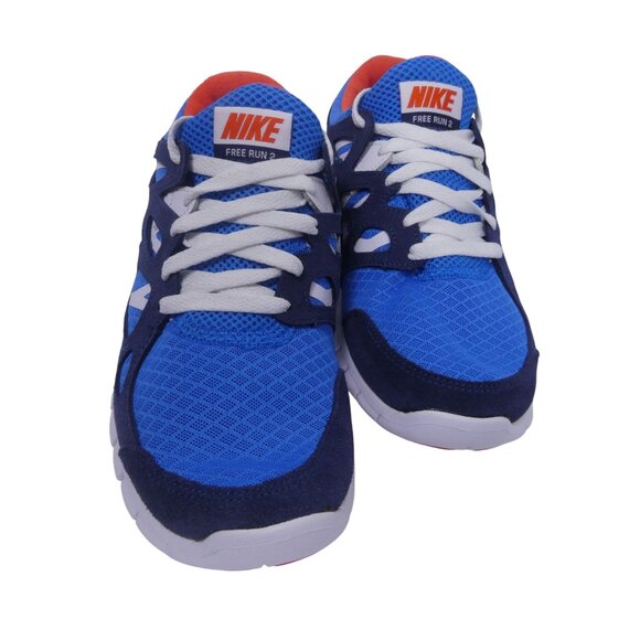 Nike Women's Free Run Running Shoe Light Photo Blue Orange 537732-403 Size 8 - Picture 2 of 8